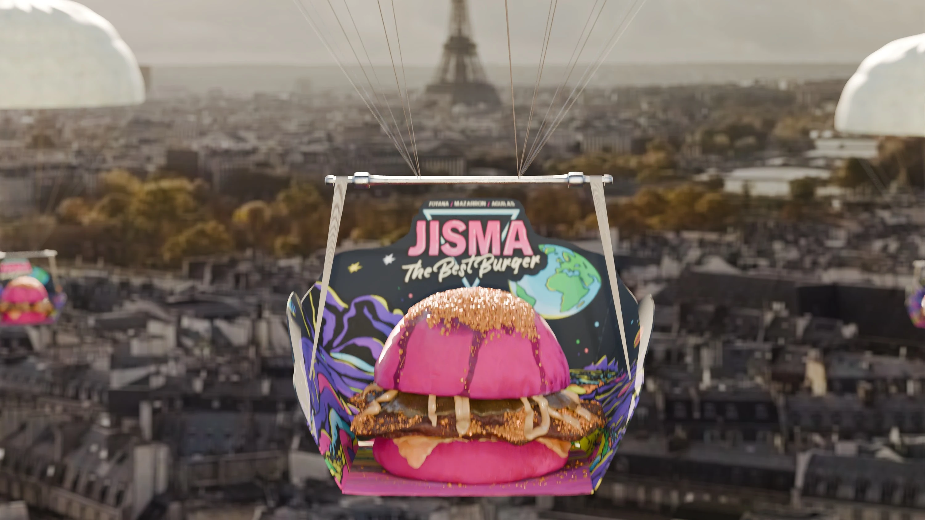 LA HATER campaign burger CGI still