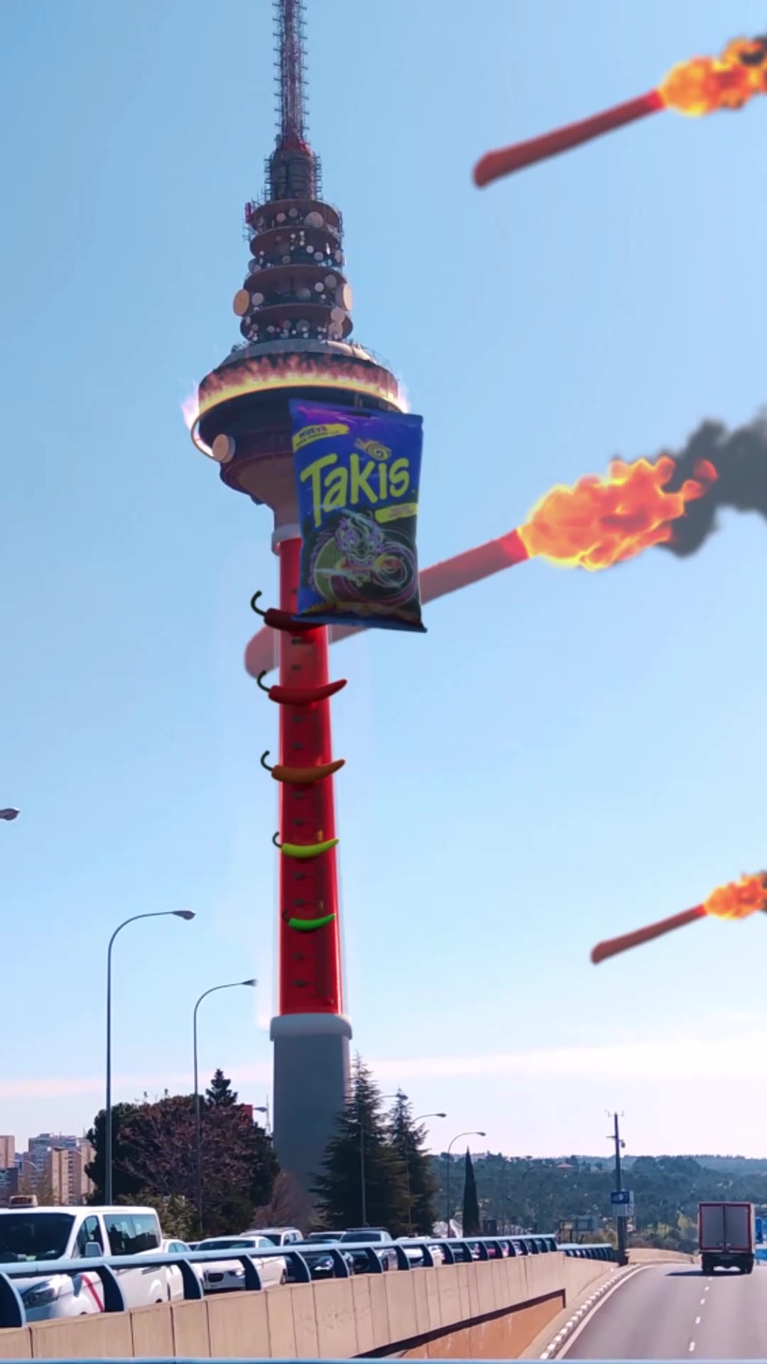 Torrespaña transformed into a TAKIS branded structure